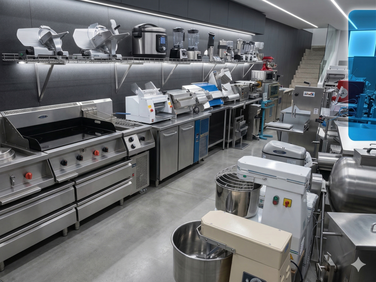 Sala de exhibición de maquinaria para la industria de alimentos