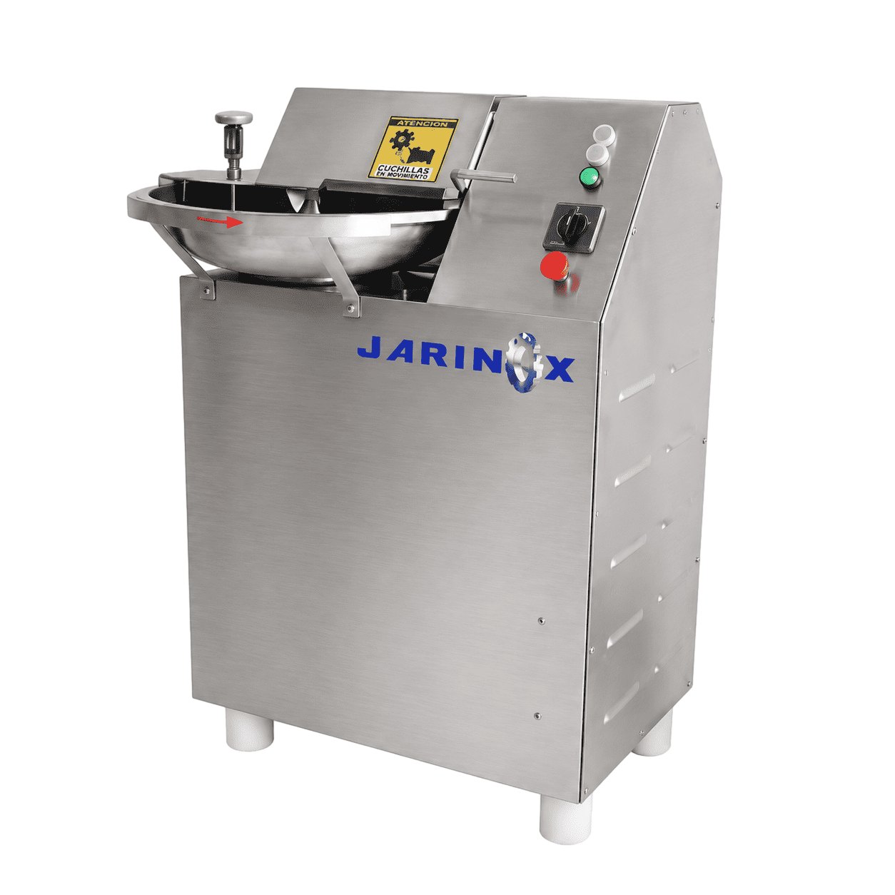 Cutter de artesa horizontal JARINOX en acero inoxidable