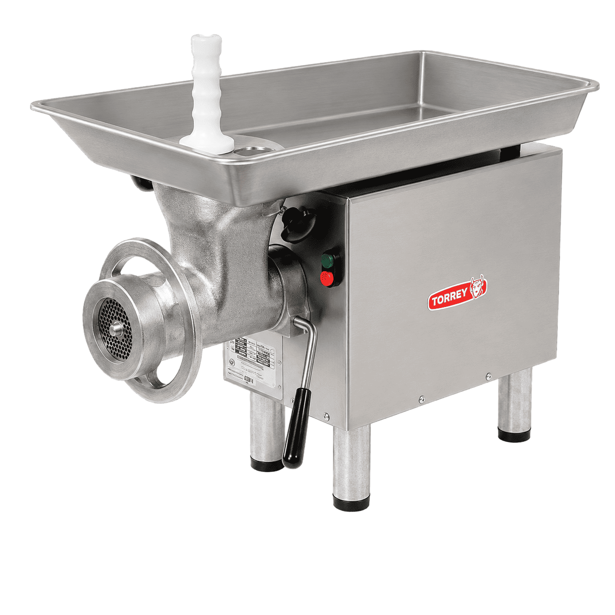 Molino para carne Torrey M-22 con cabezote en acero inoxidable