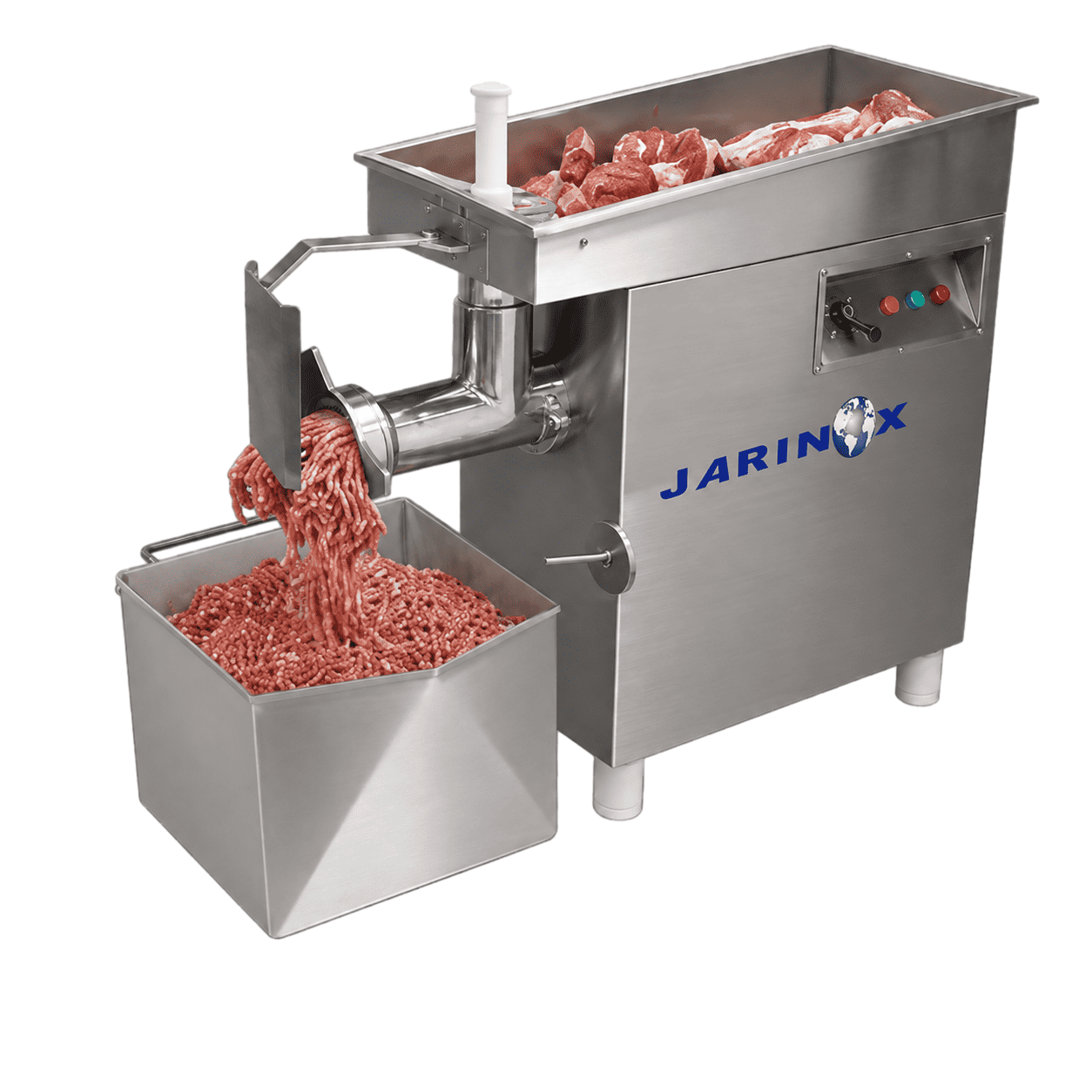 Molino de carne industrial de piso M-42 en acero inoxidable