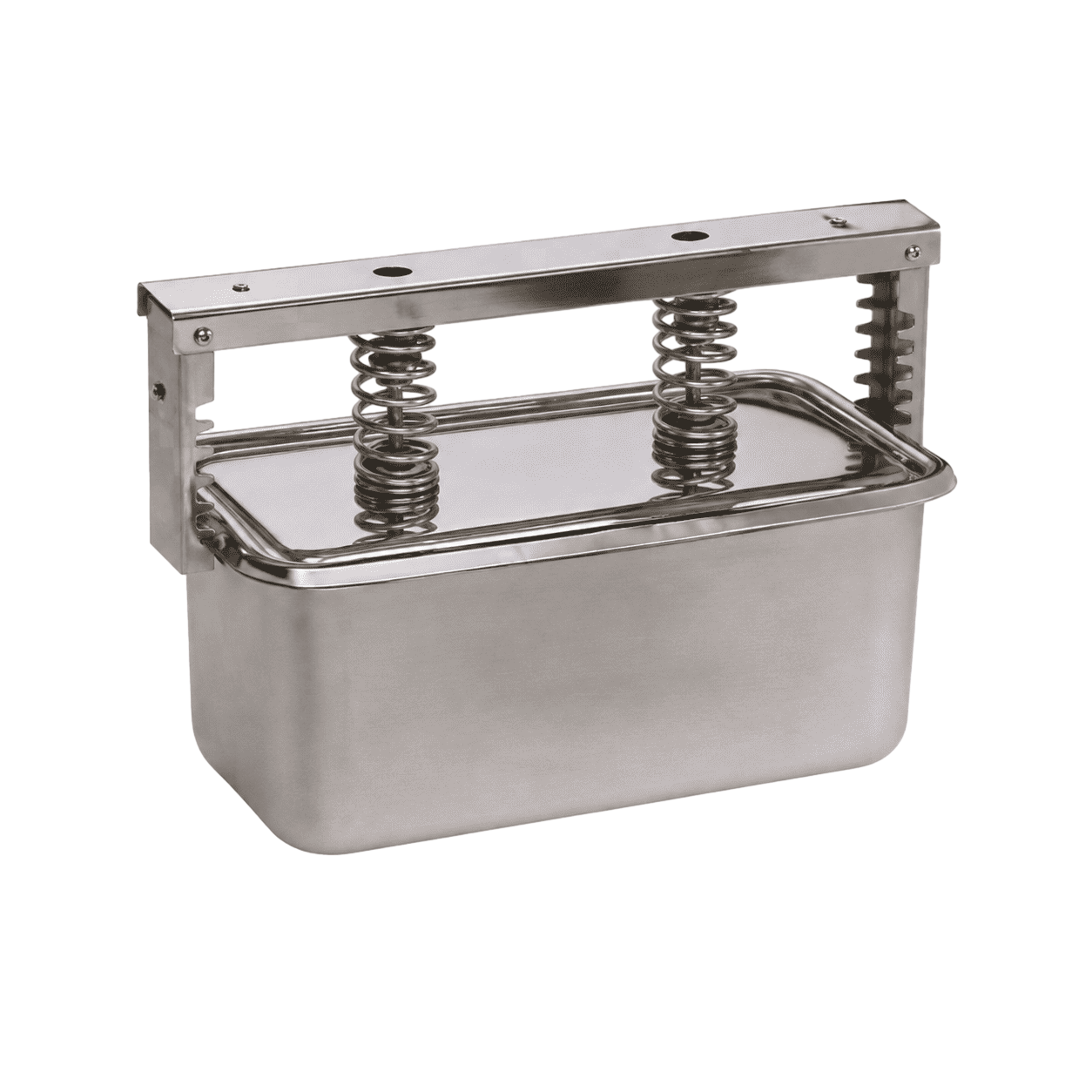 Molde para prensar jamón en aluminio con tapa de resortes