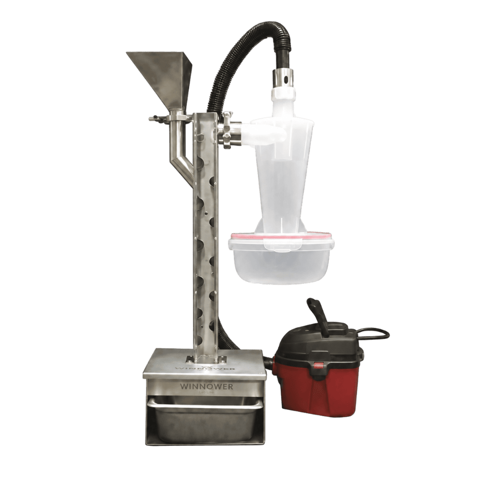 Separador de cascarilla de cacao BASIC LAB con columna en acero inoxidable