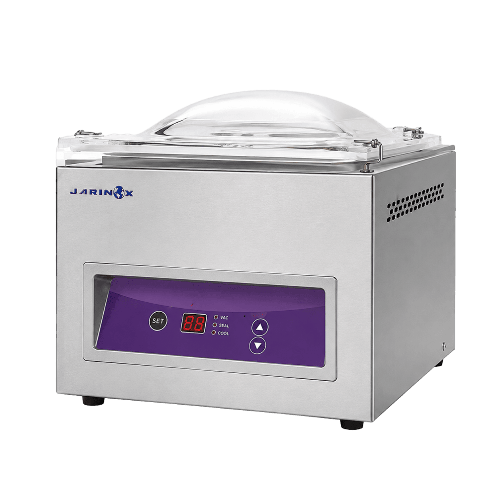 Empacadora al vacío CALIMA 2F en acero inoxidable con tapa acrílica