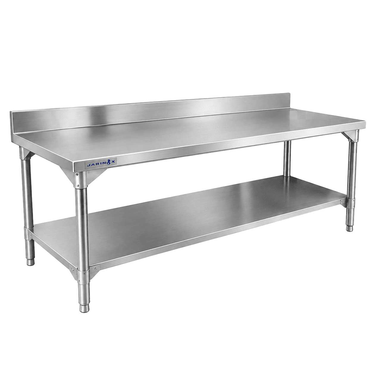 Mesa mural MM-200 en acero inoxidable con entrepaño