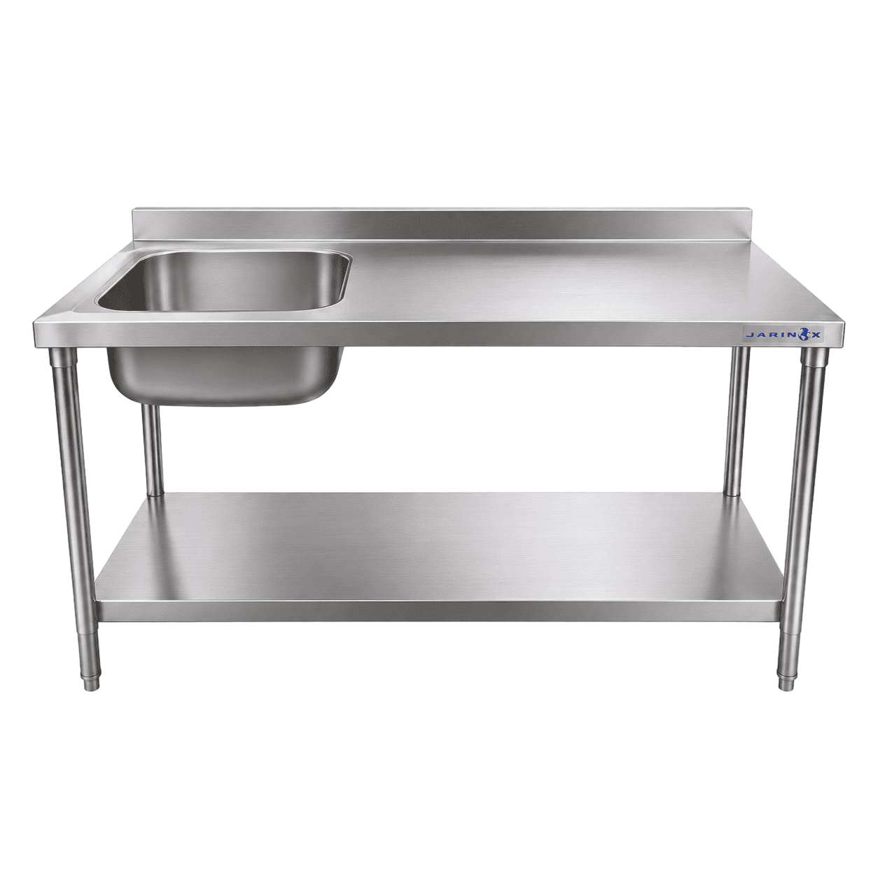 Mesa con pozuelo MPO-150 en acero inoxidable